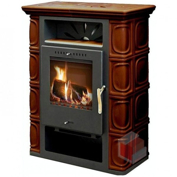 Купить Печь-камин Thorma Borgholm Keramik TOP (темно-коричневый) - inkamin.com.ua