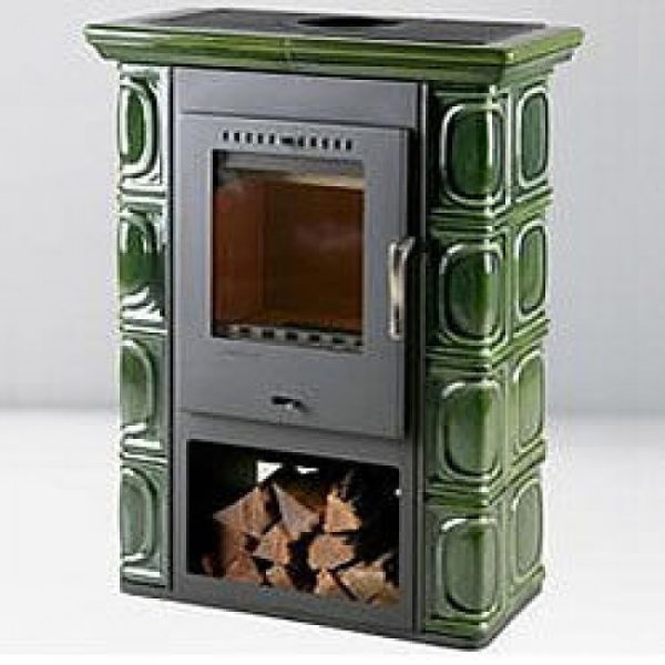 Купить Печь-камин Thorma Borgholm Keramik (оливково-зеленый) - inkamin.com.ua