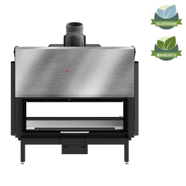 Купить Каминная топка Hitze Ardente DUO120X43.DGS (тоннель с гильотиной-дополнительное внутреннее стекло) - inkamin.com.ua